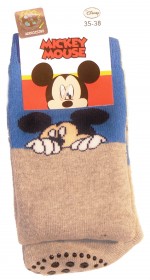 1 paire de Chaussettes d'intrieur anti-drapantes Mickey Dingo