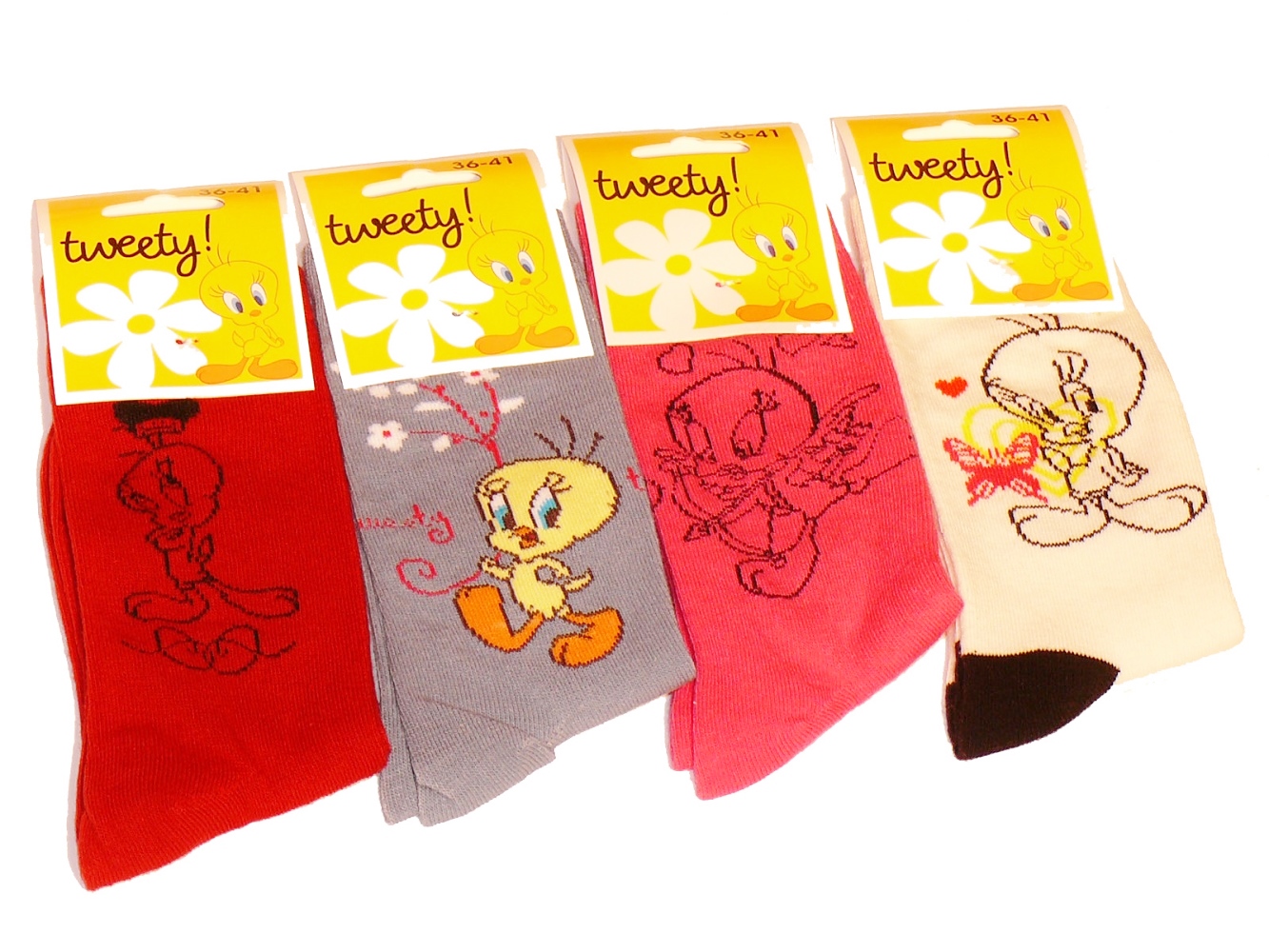 Lot de 4 paires de Chaussettes Tweety