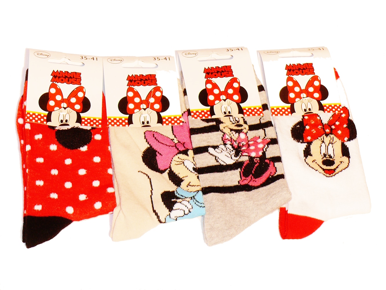 Lot de 4 paires de Chaussettes Minnie