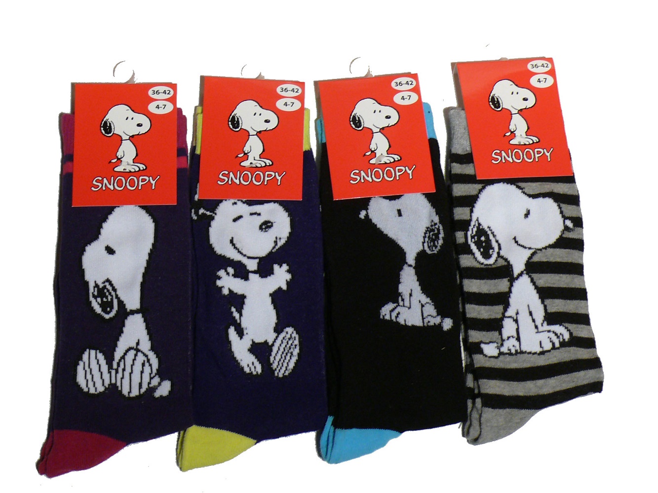 Lot de 4 paires de Chaussettes Snoopy 36/42