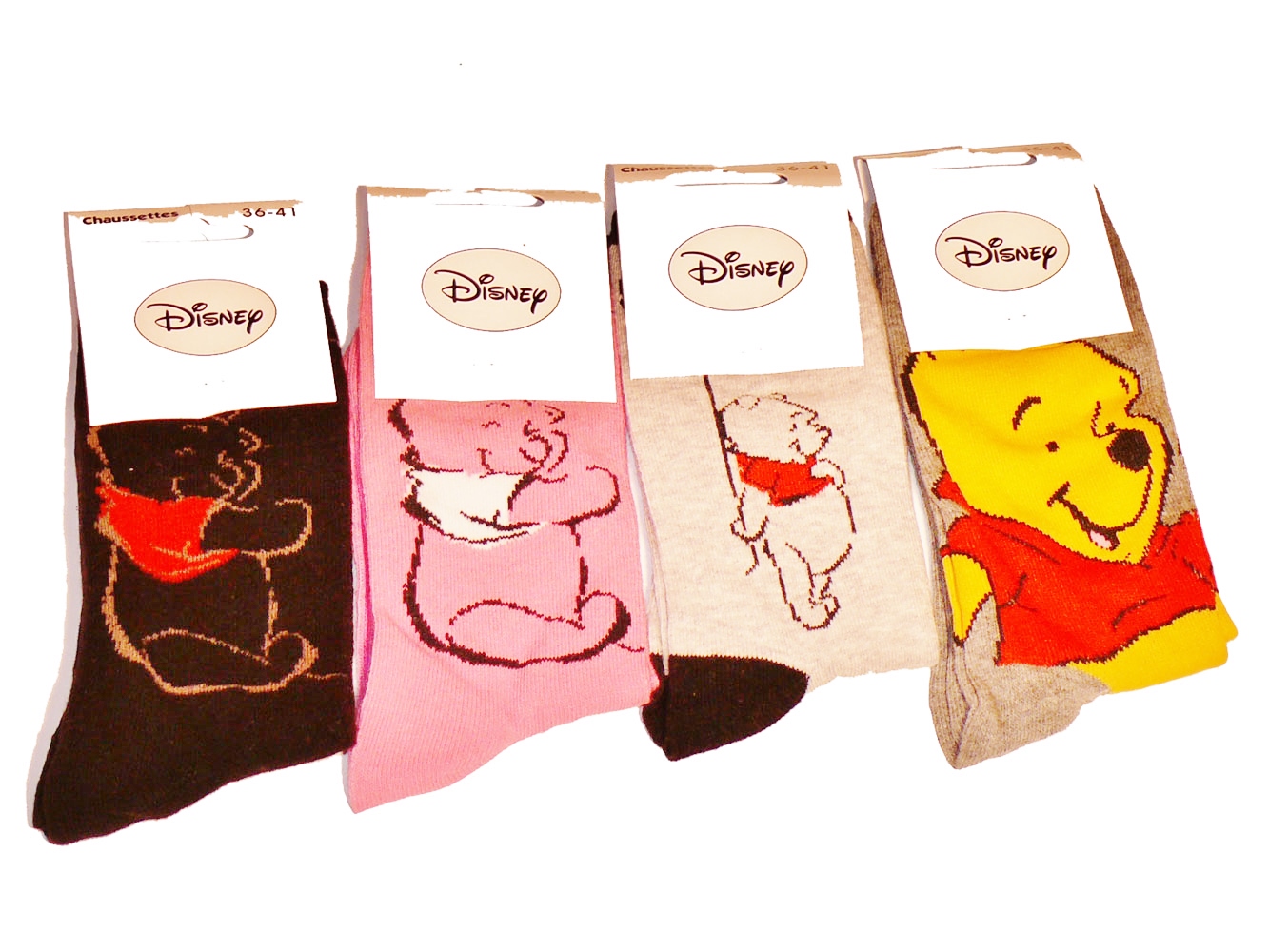 Lot de 4 paires de Chaussettes Winnie L'Ourson