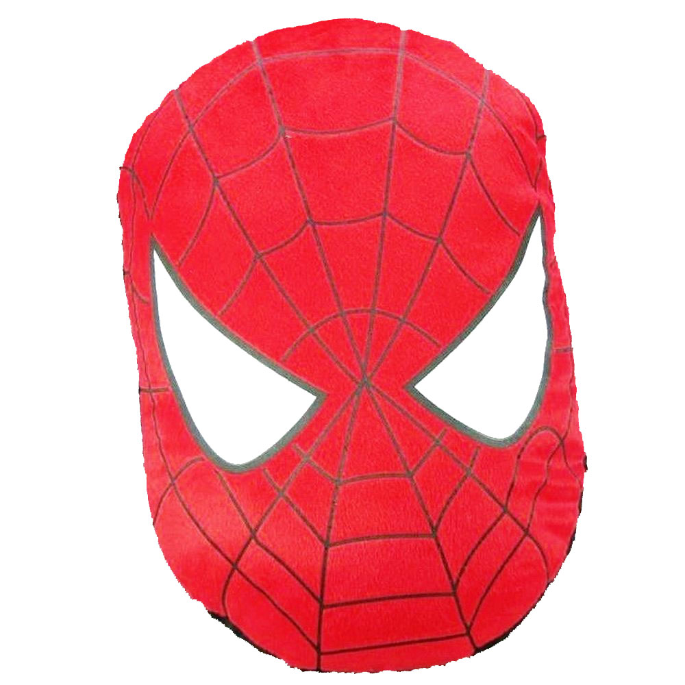 Coussin peluche masque de Spiderman