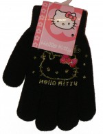 Gants Hello Kitty noir taille 24