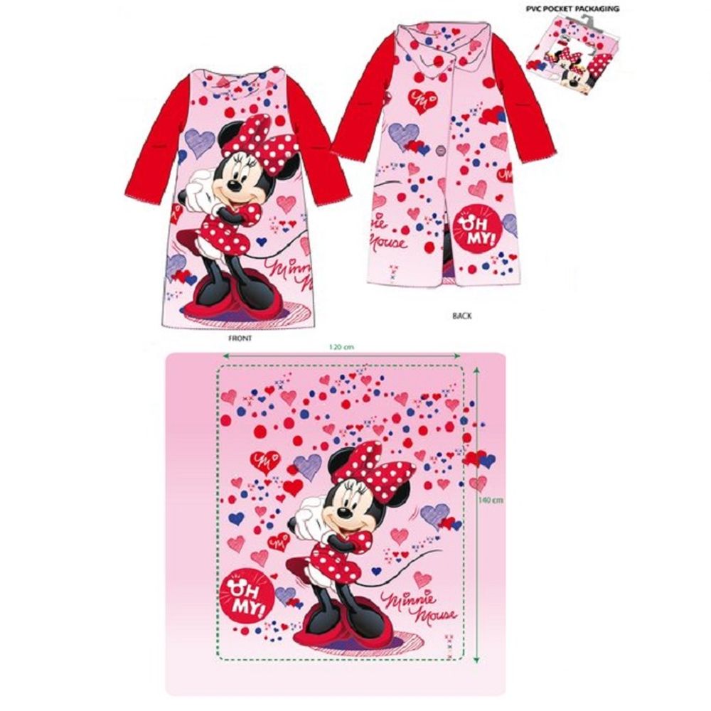 Robe de chambre plaid couverture Minnie